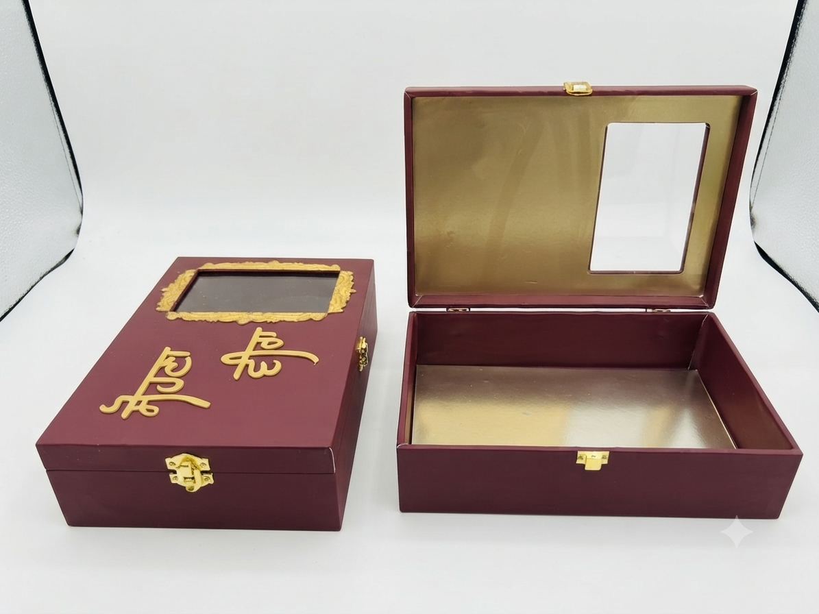 Empty Mehroon (Sohna Veera ) Hamper Box