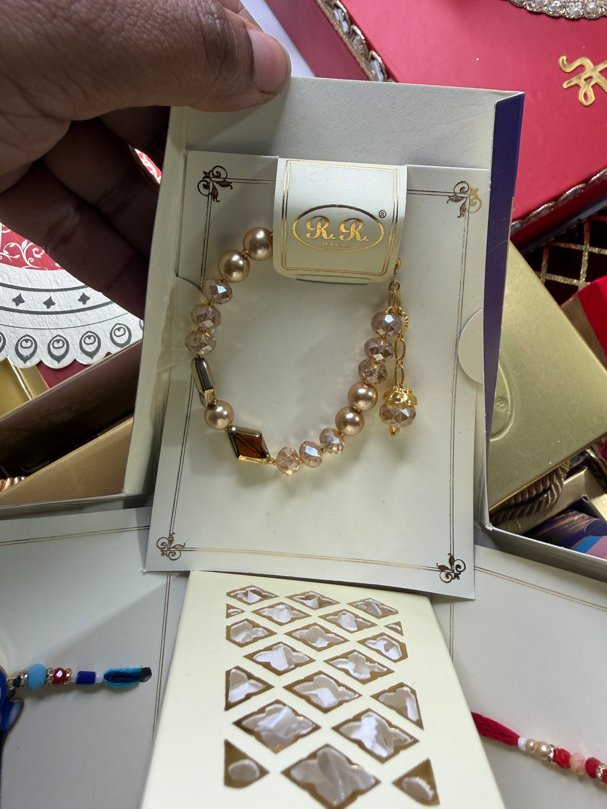 Family combo box (includes kids rakhi & bracelet, keyring , Bhabi bracelet & bro rakhi )
