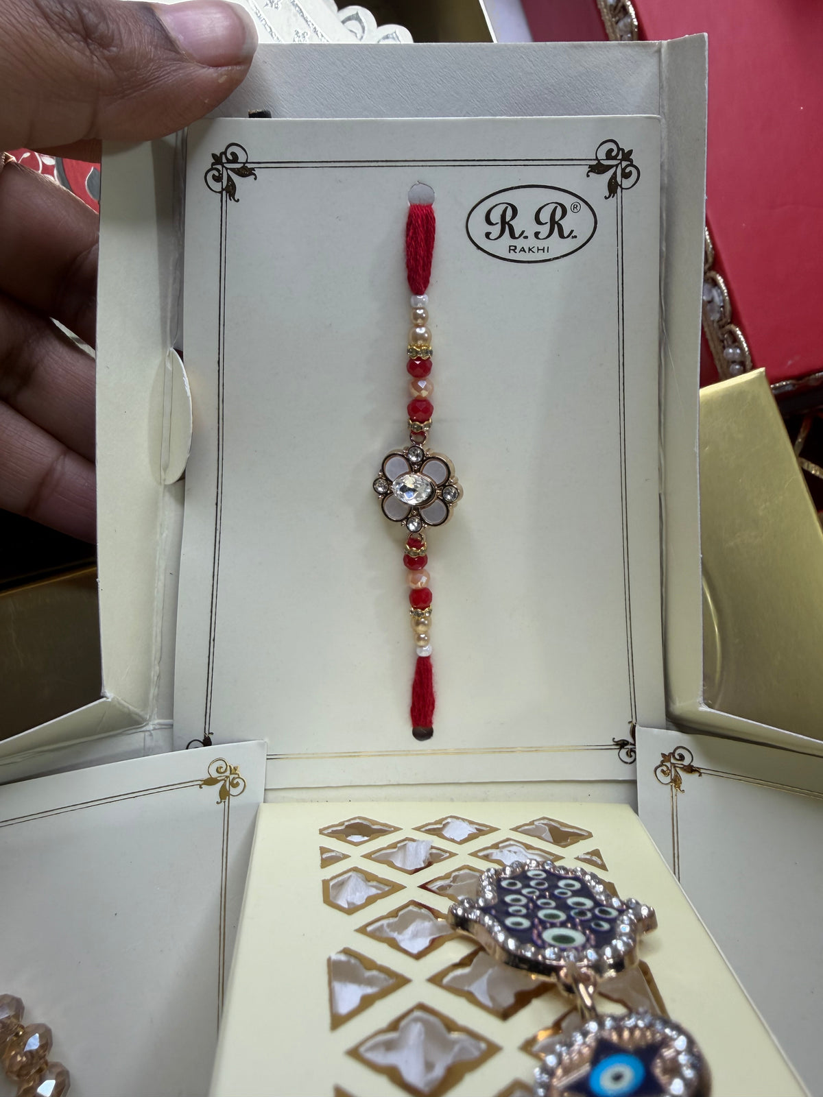 Family combo box (includes kids rakhi & bracelet, keyring , Bhabi bracelet & bro rakhi )