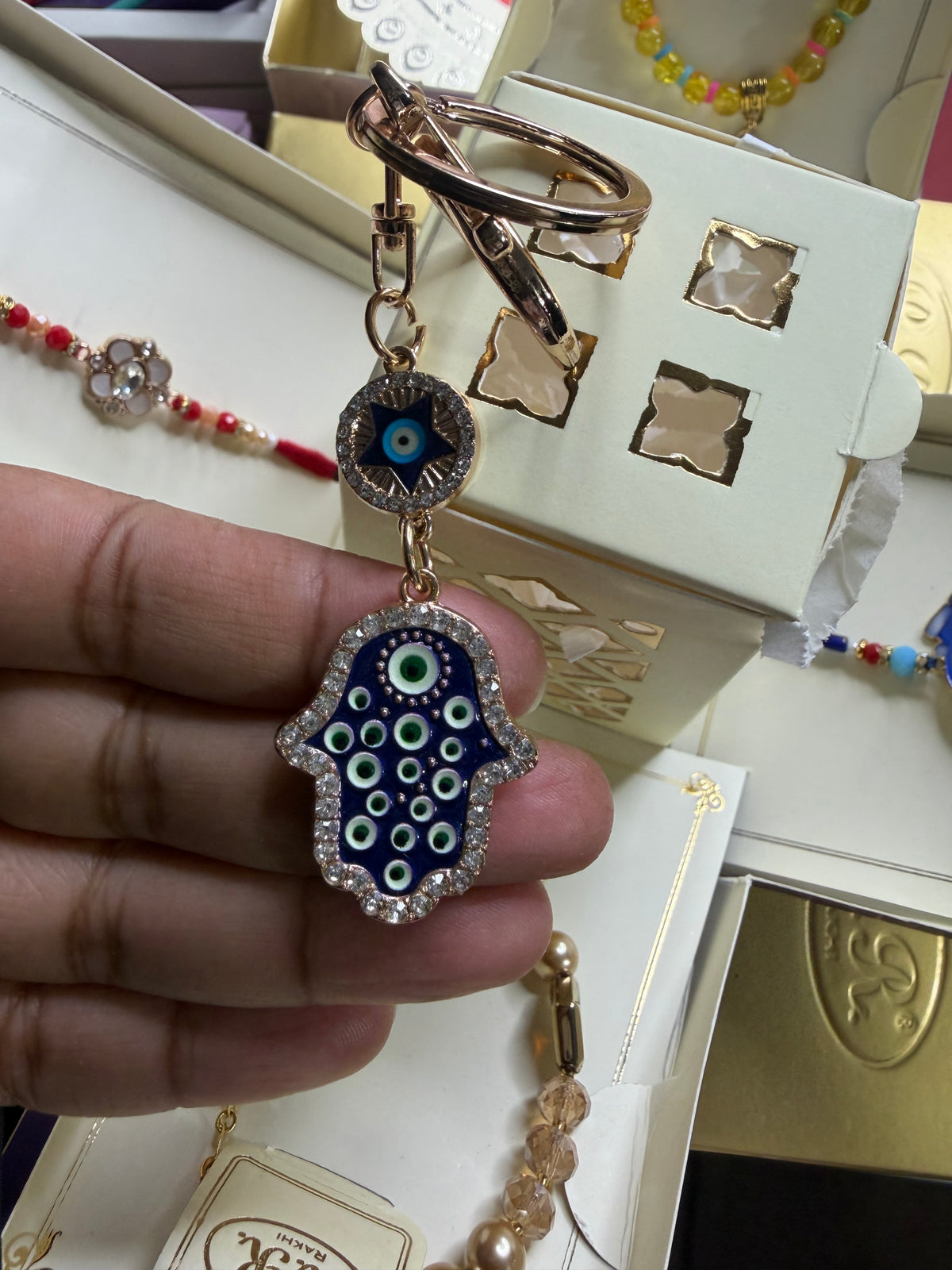 Family combo box (includes kids rakhi & bracelet, keyring , Bhabi bracelet & bro rakhi )