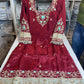 Mehroon Boutique suit with patchwork