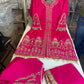 Hot pink Hand embroidered Punjabi suit (Bottom Salwar)