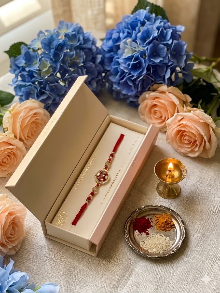 Premium Meenakari Kundan Rakhi