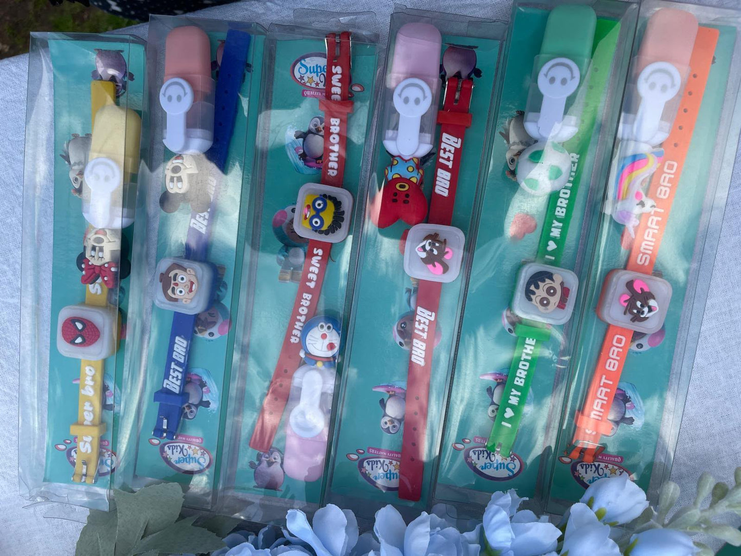 Kids Rakhi pack Assorted With Lights up Watch & Marker