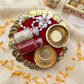 Decorative Rice-Kumkum Puja thali