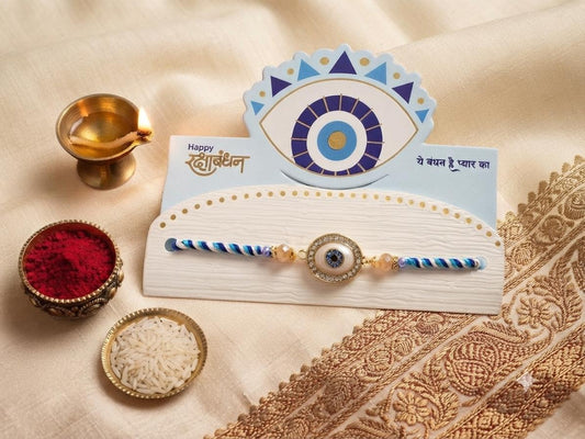 Marble Stone Evil Eye rakhi