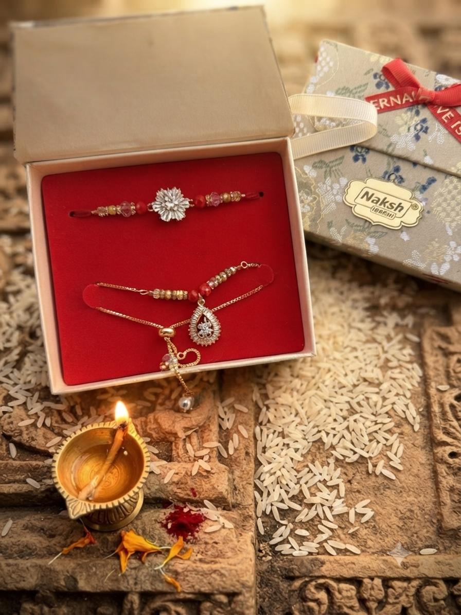 Veer-Bhabi AD Combo rakhi Set