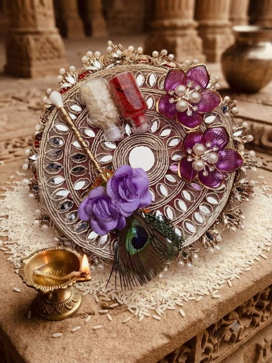 Stunning Roli-Chawl Tray for rakhi
