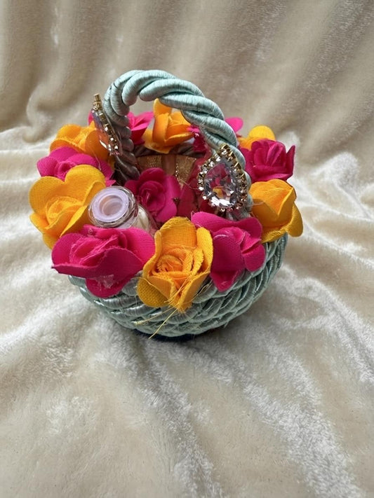 Rice-Kumkum Decorated Basket
