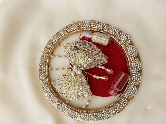 Decorative Roli-Chawl Puja Thali