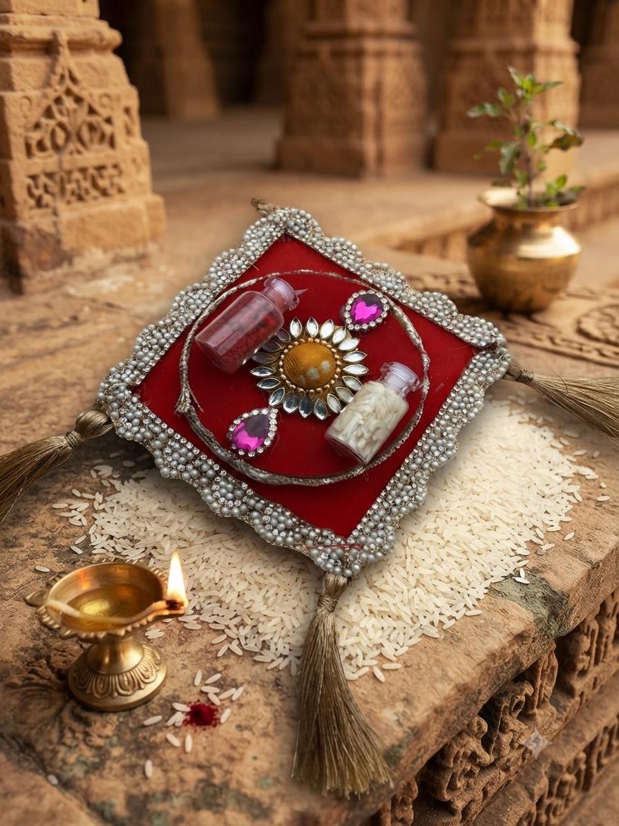Kumkum-Rice Puja Thali