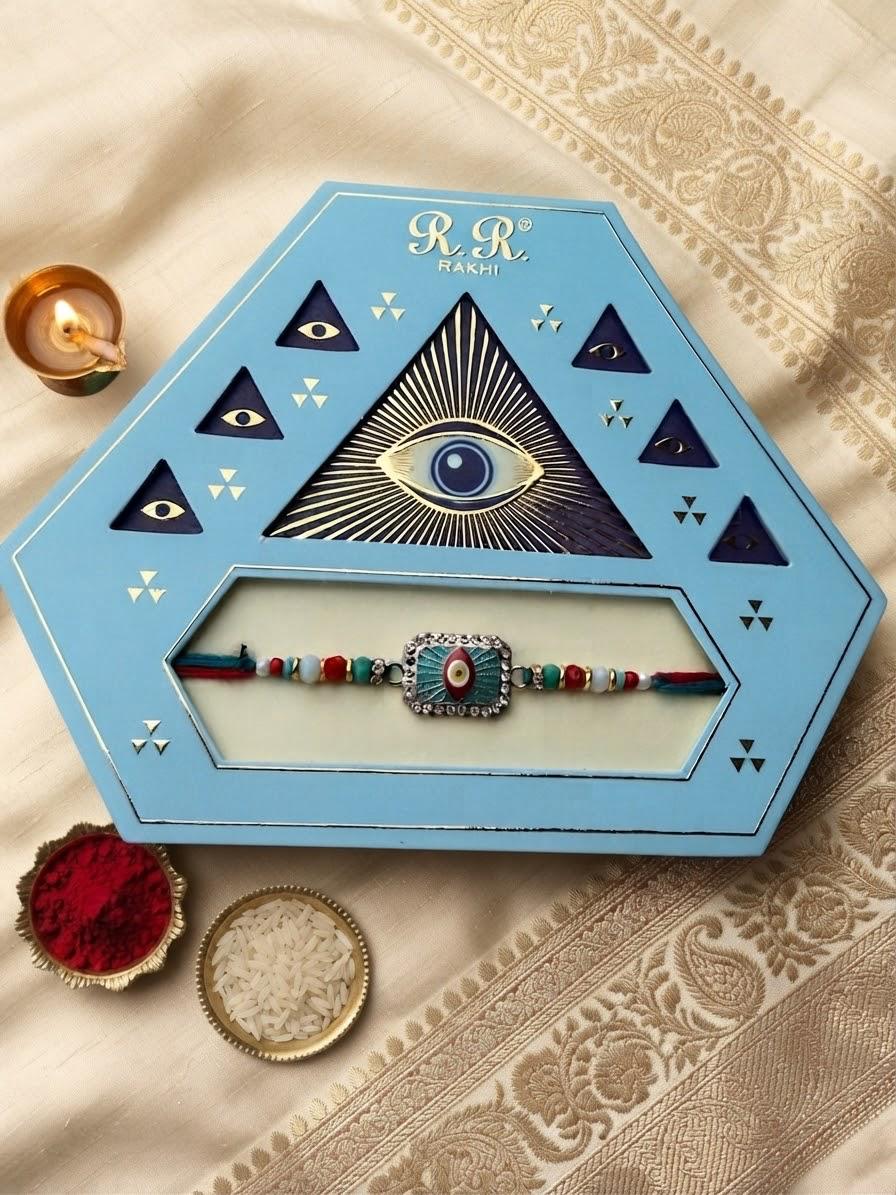 Evil-Eye Multicolured rakhi