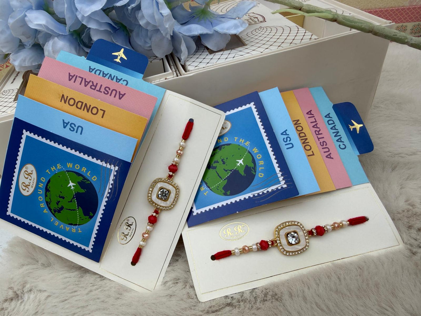 Country Map Red Traditional Rakhi