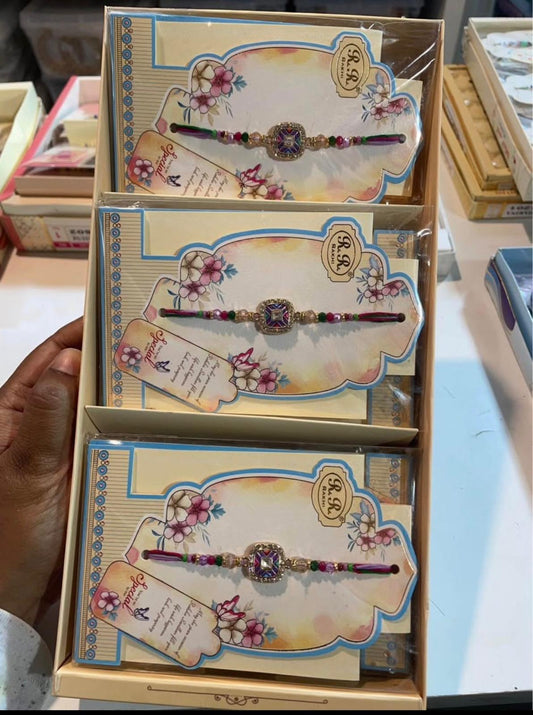 Meenakari Multicoloured rakhi
