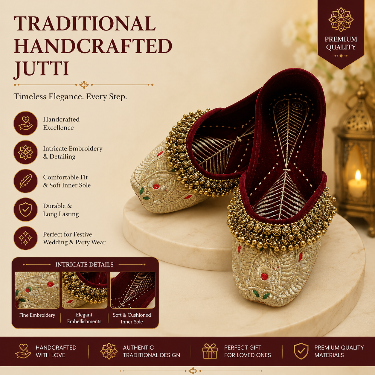 Premium Embroidered Punjabi Jutti