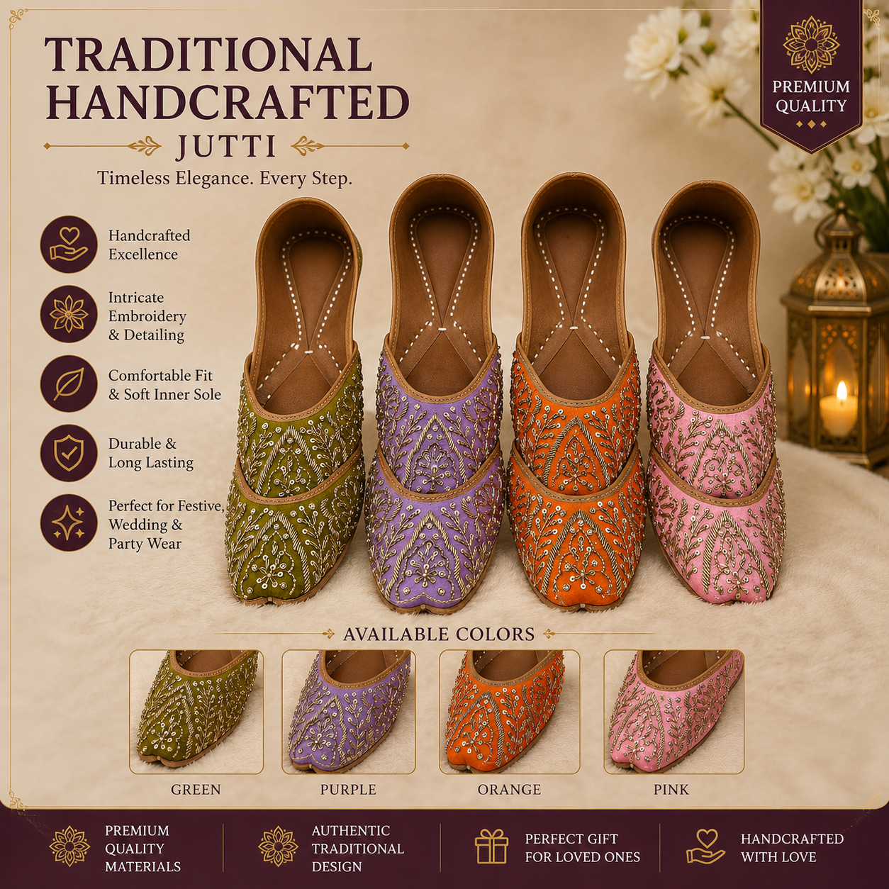 Traditional Handcrafted Punjabi Jutti