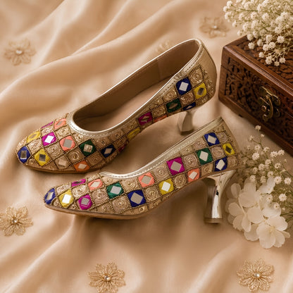 Designer Embellished Ethnic Heels