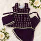 Premium Purple Girls Sharara Suit Set