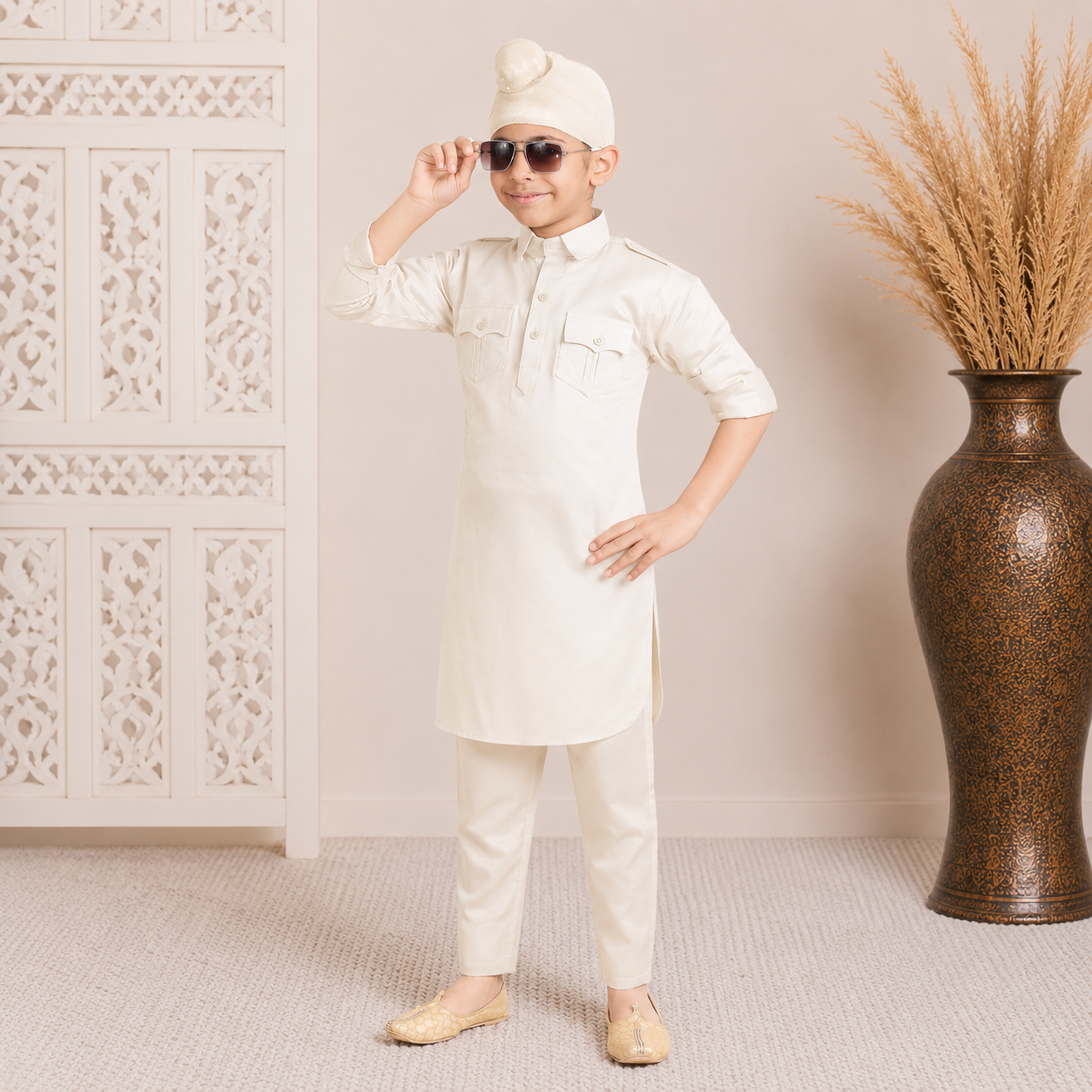 Kids Plane Kurta Pajama