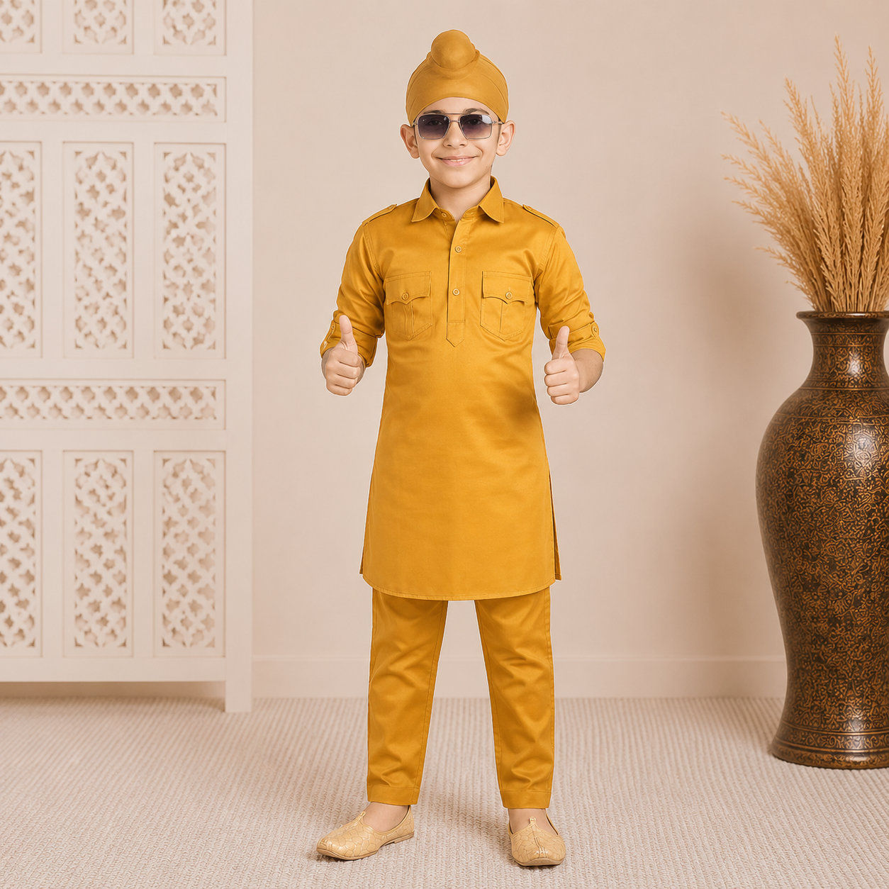 Kids Plane Kurta Pajama