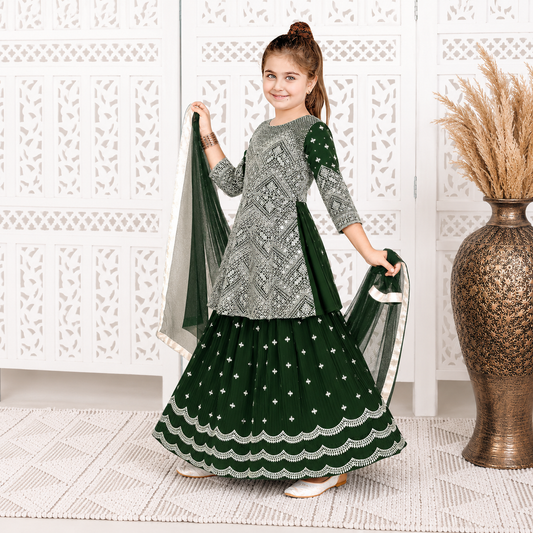 Elegant Kids Designer Sharara Suit